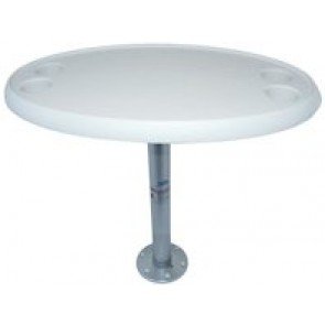 Table 765mmL x 460mmWPedestal adjustable from 500mmH to 710mmHBase 180mmD x 16mmHNote: Does not include screws