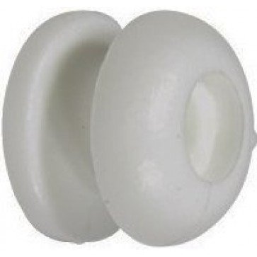 Shock Cord Buttons White Nylon 5mm/18mm