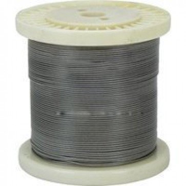 Stainless Steel Wire Rope - Clear Plastic Coated 7x7 Construction - 305m x 1.2mmWD - 2.38mmOD - 3/64" - 3/32" - G304 - 122kg