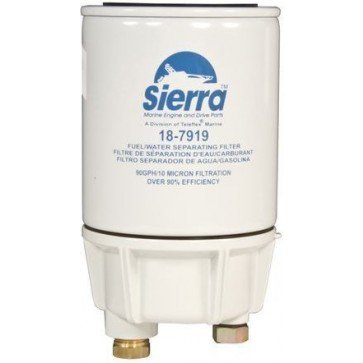 Sierra 10 Micron Replacement Filter Element and Bowl Kits - S18-7924 Metal Collection Bowl, S18-7920 10 Micron Filter in OMC/BRP style