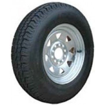 Dunbier Galvanised Multi-fit Steel Rim and Tyres