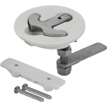 Flush Nylon and Stainless Steel T-Handle Latches - White
