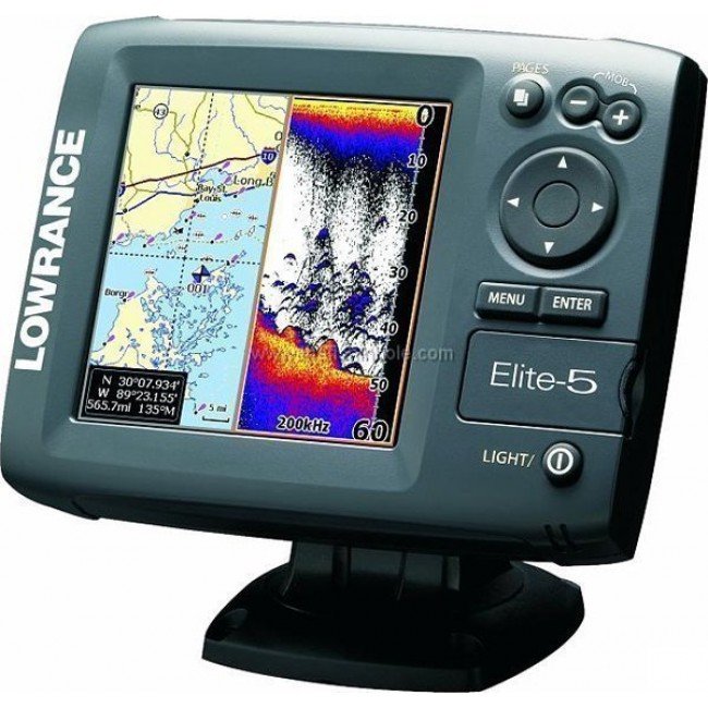 Lowrance Elite 5 Fishfinder/Plotter GPS Chartplotter Combo inc XL9 Map