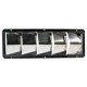 Louvre Vent Stainless Steel - S/S 5 louvre vent - 325mmW x 112mmH