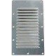 Louvre Vent Polished Stainless Steel - 227mmHeight x 3.5mmProtrusion x 127mmWidth