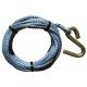 Low Stretch Trailer Winch Ropes - S Hook - 4mm - 4.5m - 5m - 1200kg