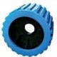 Ribbed Wobble Rollers - 26mm Bore - Blue