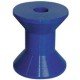 Hard Blue Polyethylene Rollers - Bow - 78mm