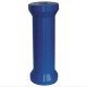 Hard Blue Polyethylene Rollers - Keel - 203mm