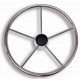 Large Diameter Five Spoke Stainless Steel Steering Wheel - 387mm