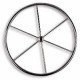 Six Spoke Stainless Steel Steering Wheel - 762mm