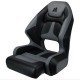 Relaxn Mako Premium Bucket Boat Seats - Black Carbon/Grey