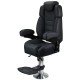 Relaxn Voyager Pilot Seat With Pedestal and Foot Rest - Black