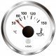 VDO Viewline 52mm Engine Oil Temperature Gauges - Triangular Bezel - White - 50-150°C