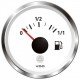 VDO Viewline 52mm Fuel Level Gauges -Triangular Bezel - White/Chrome - 01 - 3-180 Ohm