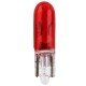 VDO Replacement Wedge Base Bulbs - T5 - 2mmW x 4.6mmD - 12V-2W - Red
