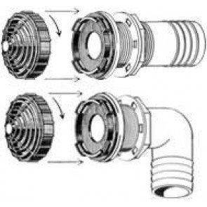 Dimensions: Hose: 38mm. Flange: 74mm. Cut out: 48mm. Intrusion: 84mm (straight) 98mm (elbow).