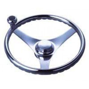 Three Spoke S/Steel Steering Wheel with knob