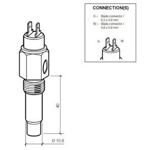 VDO Coolant Temperature Senders - 120°C - 1-pole common ground (with warning contact)