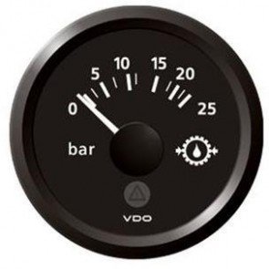 VDO Viewline 52mm Gear Oil Pressure Gauges - Triangular Bezel