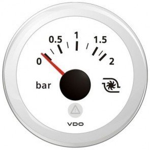 VDO Viewline 52mm Turbo Pressure Gauge - Round Bezel