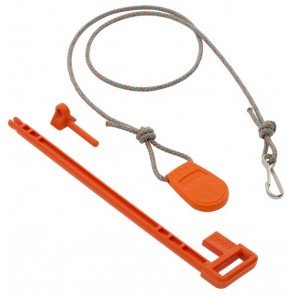 Kit includes emergency magnetic stop key, battery attachment pin and steering attachment pin