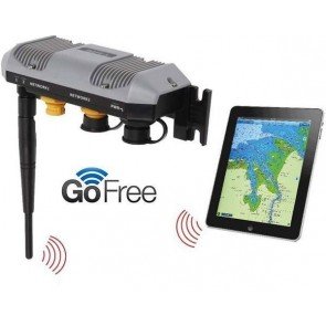 GoFree Wifi Module mirrors your SImrad, Lowrance or B&G screen on your compatible tablet. Note: Tablet not included
