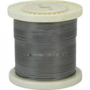 Stainless Steel Wire Rope - Clear Plastic Coated 7x7 Construction - 305m x 1.6mmWD - 3.2mmOD - 1/16" - 1/8" - G304 - 214kg