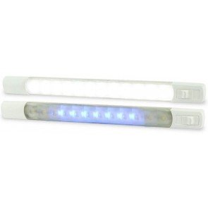 Hella Dual Colour Surface Mount LED Strip Lamp with Switch - Blue