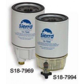 Sierra 10 Micron Replacement Filter Element and Bowl Kits - S18-7924 Metal Collection Bowl, S18-7948 10 Micron Filter in Racor/Honda style