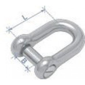 Stainless Steel D Shackle with Slotted Pin