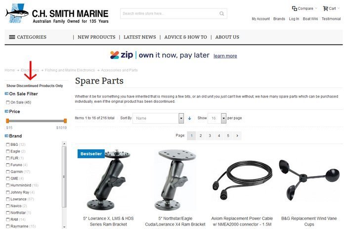 CH Smith Marine offer spare parts for discontinued products